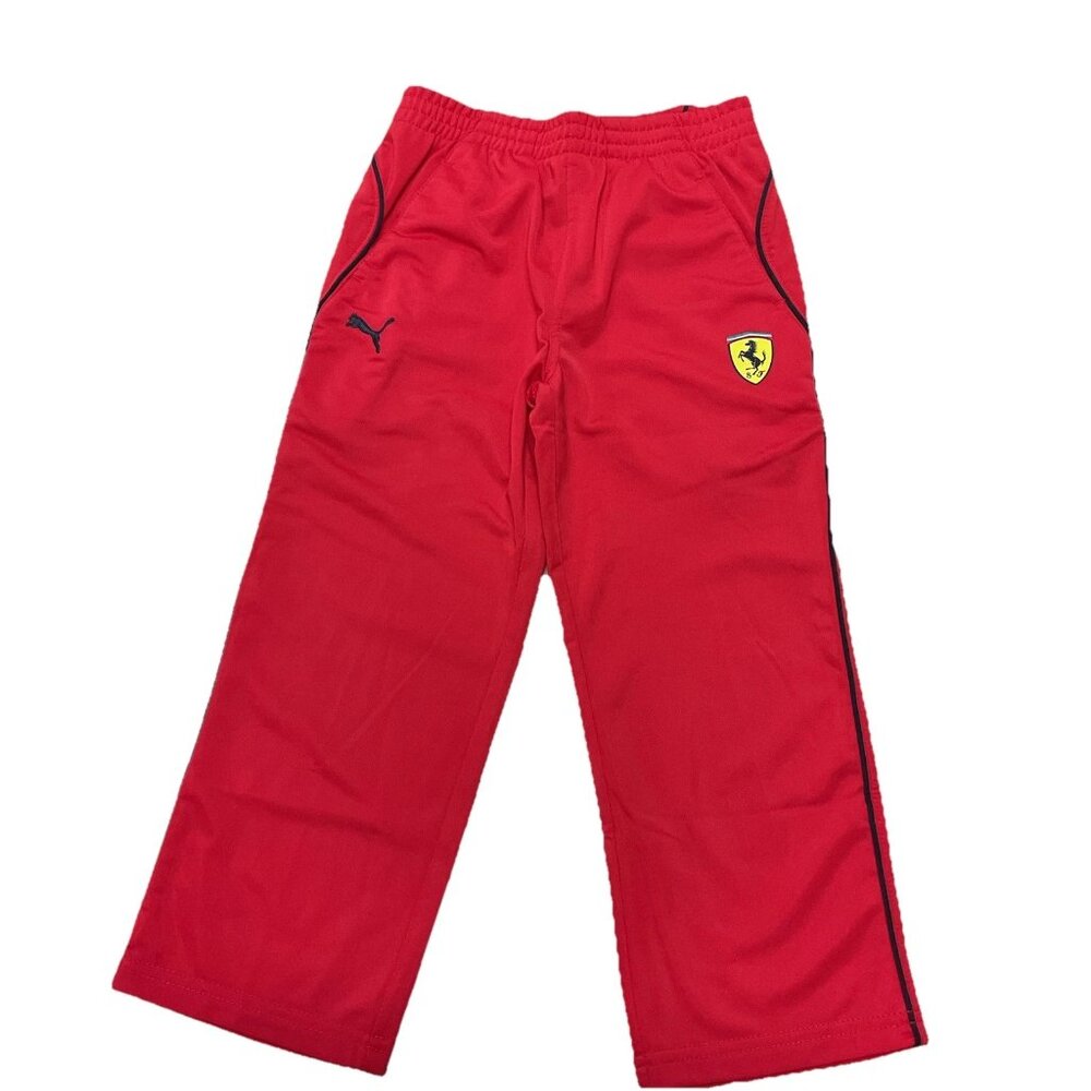 Puma x Ferrari Boys Ross Corsa (Red) Activewear Fleece Pants Size 4T